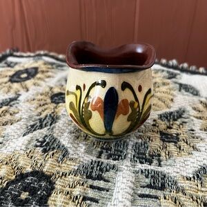 Handcrafted Ceramic Vase with Floral Design